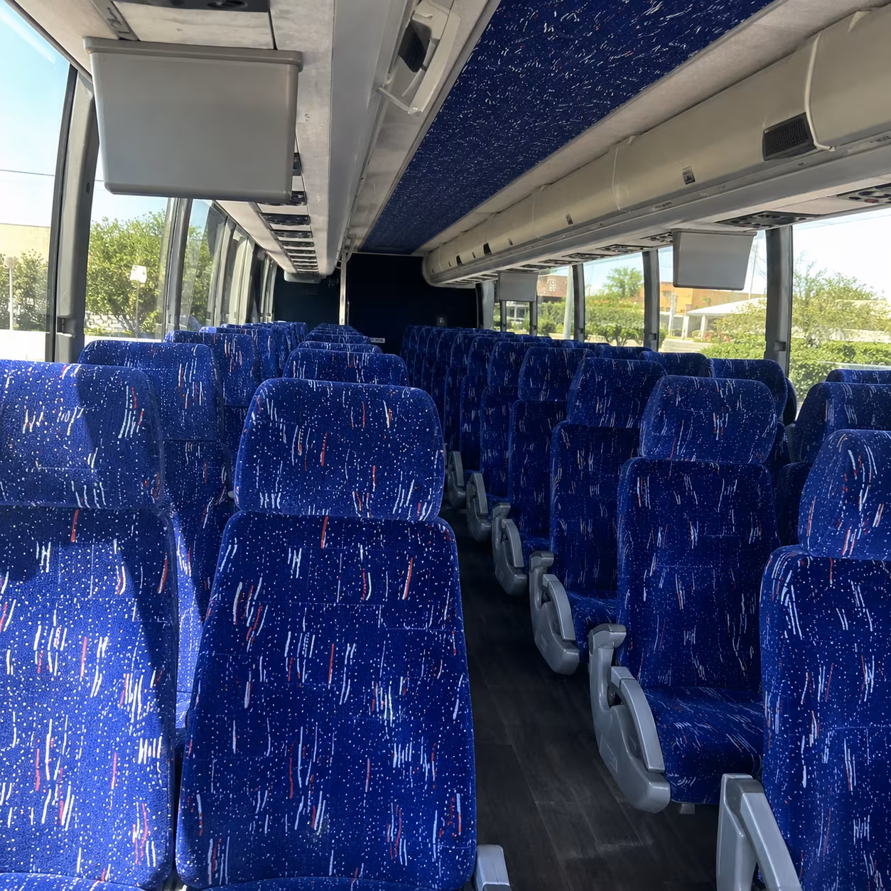 56 passenger charter bus interior