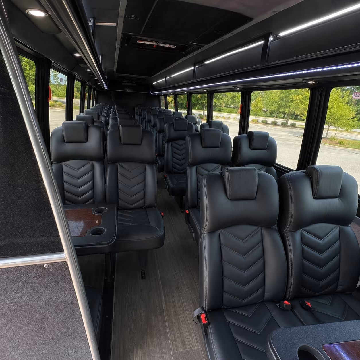 spokane 25 passenger minibus inside