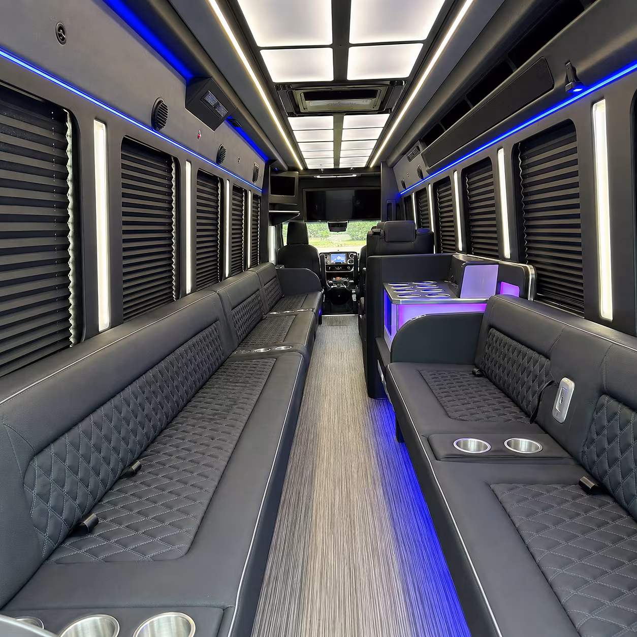 spokane party bus rental interior